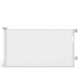 Retractable Baby Gates for Doorways & Stairs, Indoor/Outdoor Mesh Dog Gate for Dogs, Puppies, Infants, Toddlers, Babies, Children, Kids, 33" Tall Expands Up to 60" Width, Safety Retractable Pet Gate