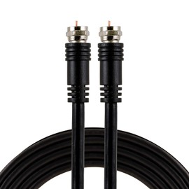 GE RG59 Coaxial Cable, 6 ft. (1.8m) F-Type Connectors, Dual Shield Coax