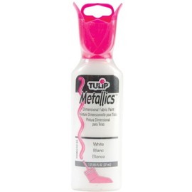 Tulip Dimensional Fabric Paint 1-1/4 Ounces-Metallics-White