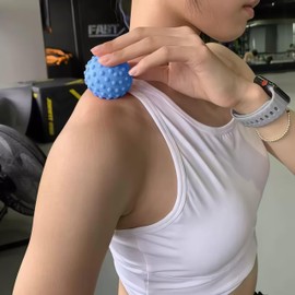 NGT new guide steps Fascia Ball, Suitable for Relaxing Muscles, Restoring Fascia, and Improving Body Condition for All Parts of The Body. (Blue)
