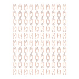 100pcs Paper Clips Portable Heart Shape Rustproof Electroplated Metal Paperclips Office Supplies Rose Gold