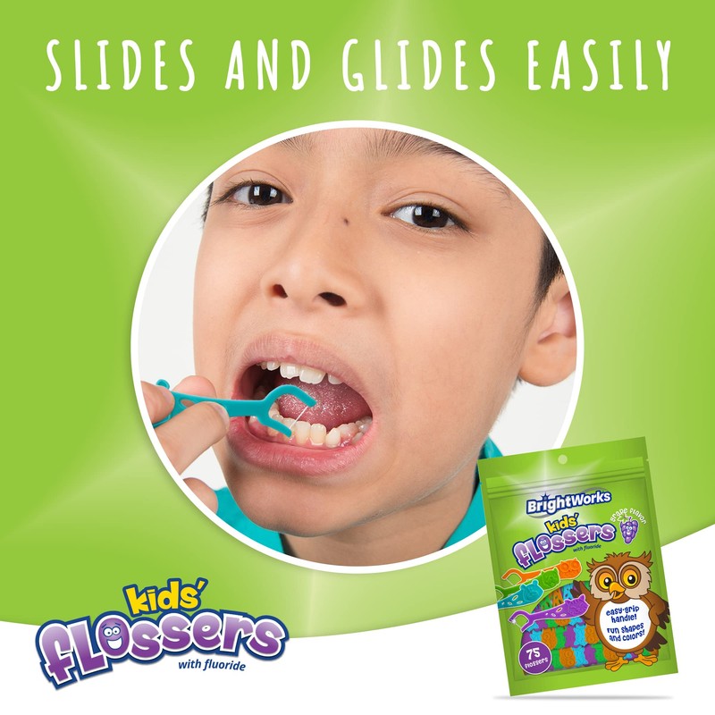 Kids’ Grape-Flavored Dental Flossers, Colorful Animals add Fun to Support