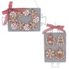 Kurt Adler Gingerbread On Metal Tray Ornaments 2 Assorted