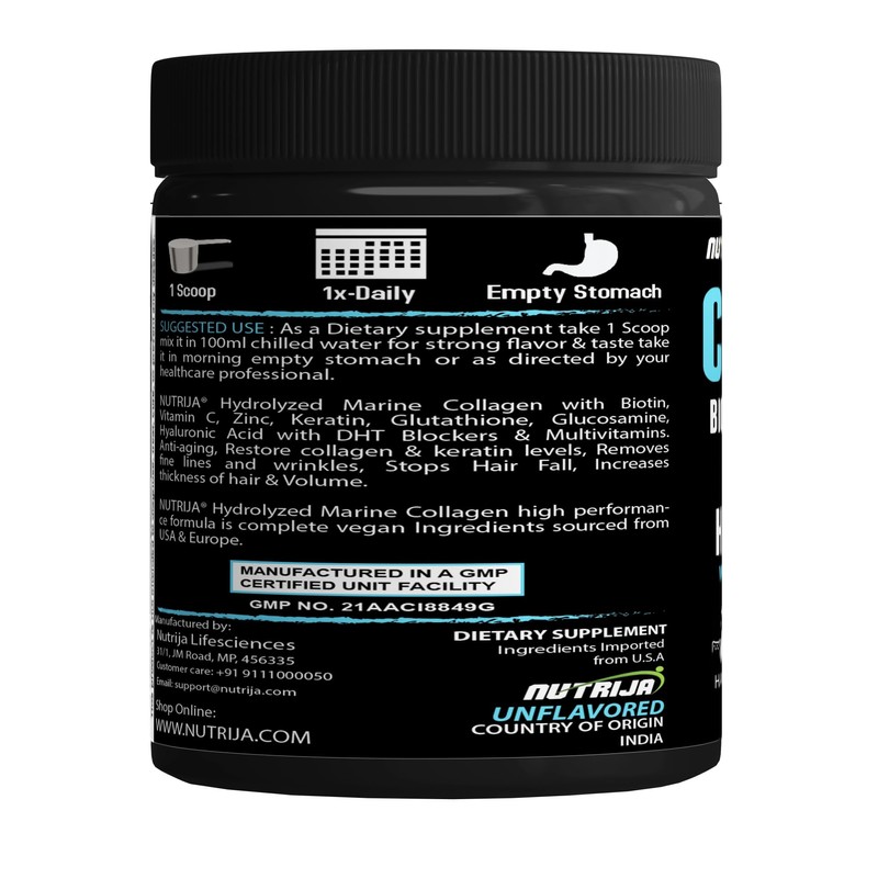 NutriJa NutriJa Collagen Powder with Glutathione, Hyaluronic Acid, Vitamin C,