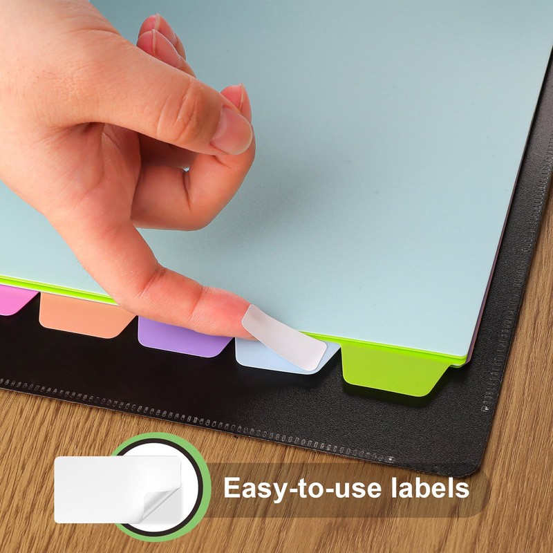 habgp 16Pcs/2 Set Binder Dividers with Tabs, 8 Color Tab