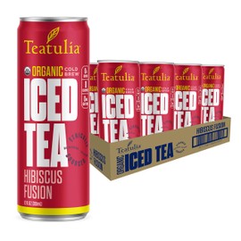 Hibiscus Fusion Organic Iced Tea Canned Still Cold Brewed Tea | Pack of 12…