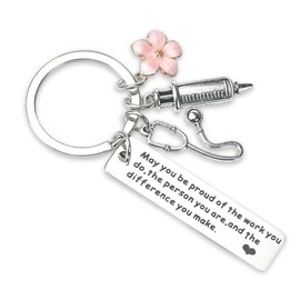 Doctor Nurse Graduation Keychain - Inspirational Medical Nursing Student Gifts for New Nurses, Nurse Practitioner, Nursing Assistant