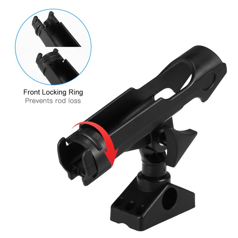 Adjustable Fishing Boat Rods Holder Rack 360 Degree Rotatable Kayak