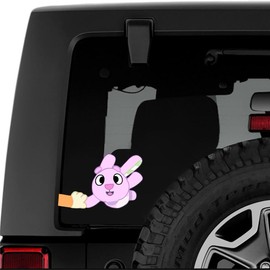 Bingo and Floppy Stuffie Heeler  Sticker - Permanent Adhesive Vinyl Decal Hand Designed, Water Resistant, Scratch Resistant - Size: 3 inch