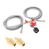 0-20 PSI Adjustable Propane Regulator with Hose, 8FT Y Splitter