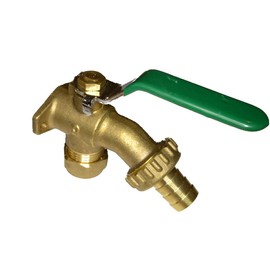 Lever Outside Tap With Built In Wall Plate Elbow