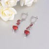 CiNily Heart-Cut Dangle Drop Earrings for Women 14K White Gold
