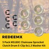REDEEMX 5 Pack MS180C Chainsaw Sprocket Clutch Drum E-Clip 8x1.3
