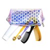 SuoSycorax Rainbow Holographic Heart Pattern Makeup Bag TPU Clear Cosmetic