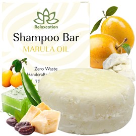 Organic Solid Shampoo Bar for Dry, Curly & Thinning Hair | Deeply Nourishing with Marula Oil & Shea Butter, Cocoa Butter | Rice Protein Shampoo Alternative | Plastic Free, Travel Friendly, Made In USA