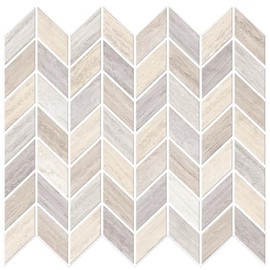 24-Pack of 8 x 8" Wallpaper Tiles Earth Herringbone Shrink Wrap Design for Kitchen Backsplash. Peel and Stick Renter Friendly Backsplash. Self Stick Paper Wall Tiles for Your Home