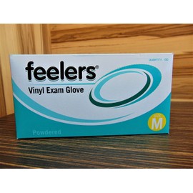 Powdered Disposable Vinyl Gloves - Medium Clear - 100 Pack