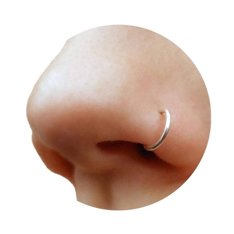 Fake Clip On Nose Ring 20g - Tiny Faux Piercing