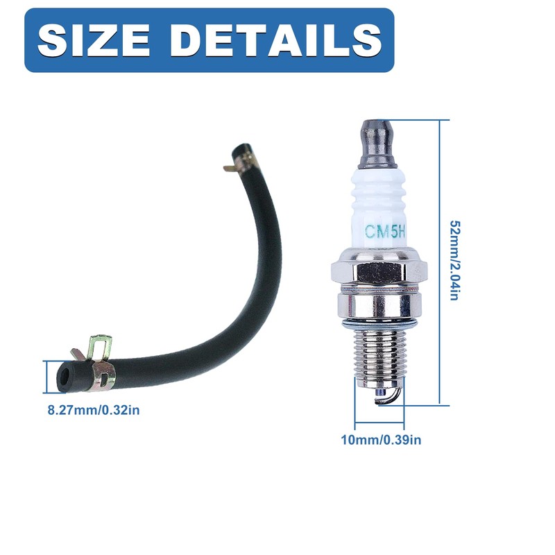 AUMEL Carburetor Fuel Line Filter w/Carb Gasket Kit For Homelite
