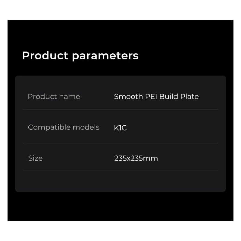 Creality - Kit de placa de construcción de PEI suave