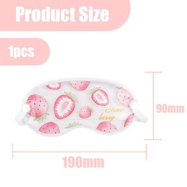 1 x Eye Mask, 190 mm x 90 mm, Made of PVC, Fruit Motif, Reusable, Elastic, Adjustable, Perfect Fit, Heat and Cold Effect.