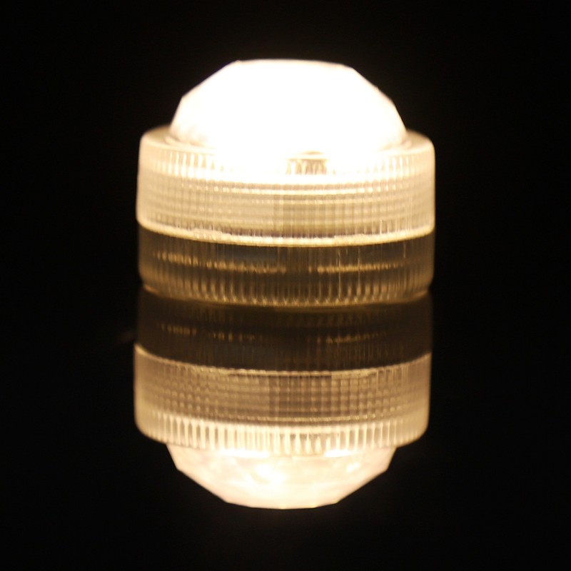 10pcs/ Set Round Waterproof LED Candle Light Submersible Remote Control(Warm