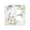Cuitxrac Boho Floral Blossom White Flower with Green Leaf 2 Gang Wall Plate, Combination 1 Toggle 1 Duplex, Mid-Size 4.88" x 4.94", Home Office Decorative Light Switch Covers