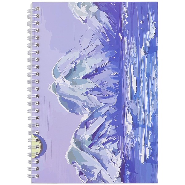 SOFPLATE A5 Reusable Sticker Book Unlined Journal 8.3x6in Snow Mountain