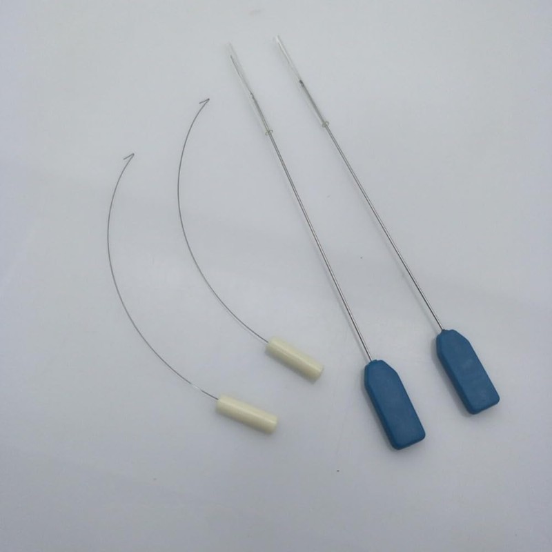 YINGSC 2 Set Needle Threader Serger Needle Threader Overlocker Threader