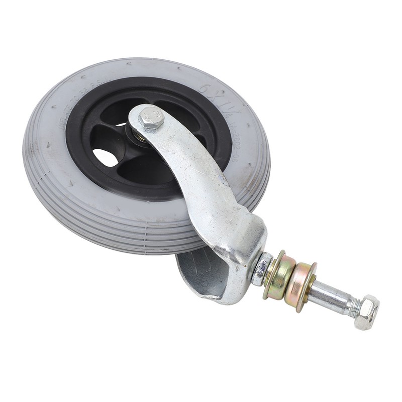 Wheelchair Replacement Wheel Grey 6 Inch PU Inflatable Universal Wheelchair