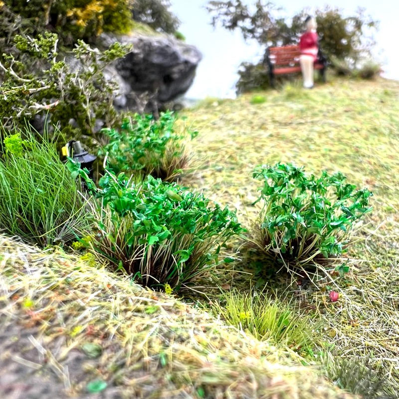 15 Pcs 10mm Miniature Wild Flower Plants - Diorama, Train,