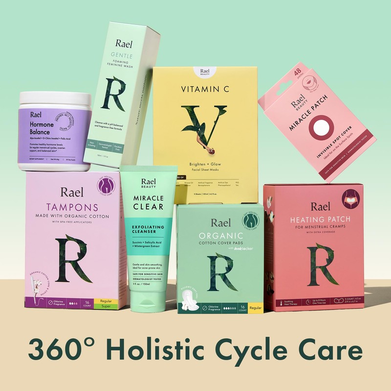Rael Panty Liners for Women, Organic Cotton Cover - Daily