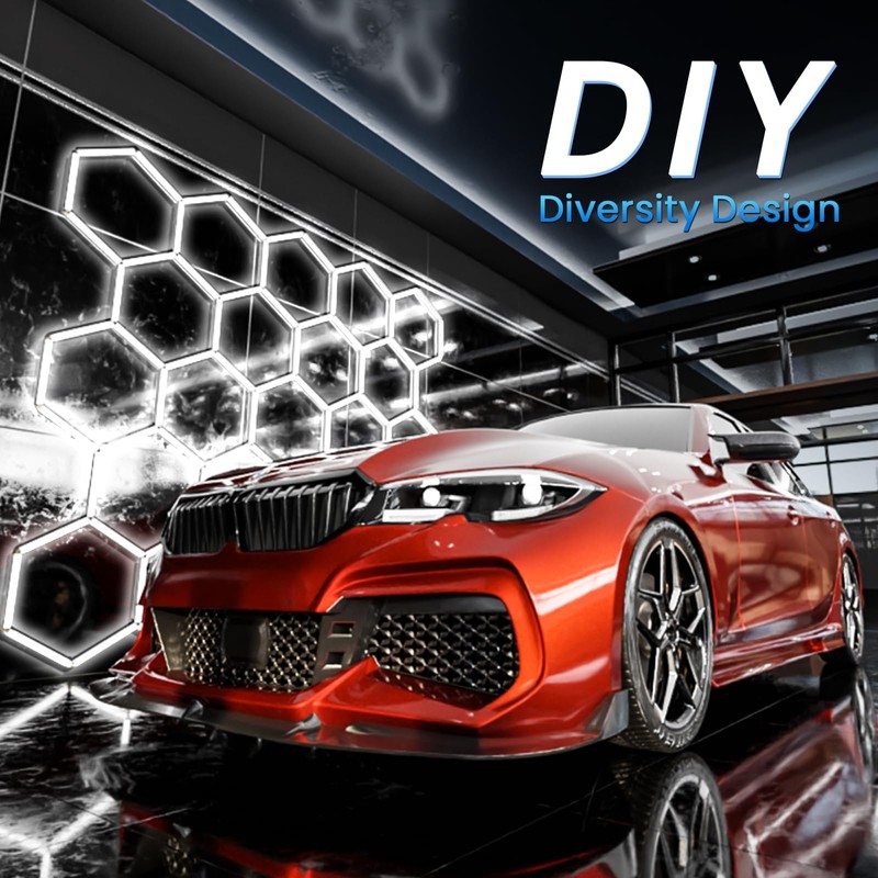 Ultra Bright Hexagon Garage Lights.750W 108000LM 6500K Hexagon LED Light