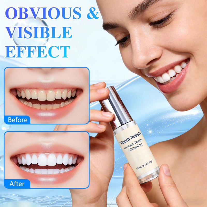 2PCS Tooth Paint, Tooth Polish,Instant White Tooth Paint,Natural Teeth Whitening
