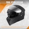 OUMURS DOT Motorcycle Full Face Helmet, Modular Flip-Up Dual Visor