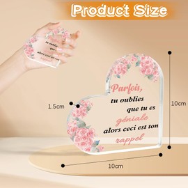 Thank You Gifts Heart Plaques Farewell Gifts for Coworkers for Women Teacher Gifts for Women Appreciation Gifts for Coworkers Trophy Award Inspriational Gifts for Women Graduation Gift