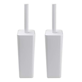 Topsky 2 Juegos de Escobilla para Inodoro con Soporte, Blanco