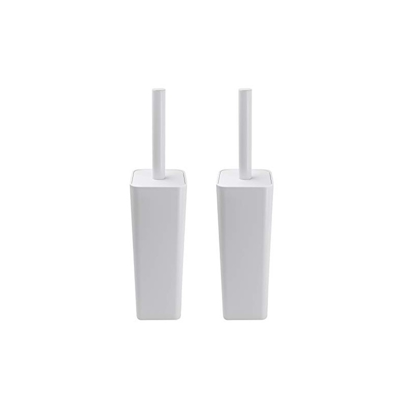 Topsky 2 Juegos de Escobilla para Inodoro con Soporte, Blanco