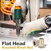 PATIKIL 1/2-13 Rivet Nuts, 10 Pcs Galvanized Carbon Steel Knurled