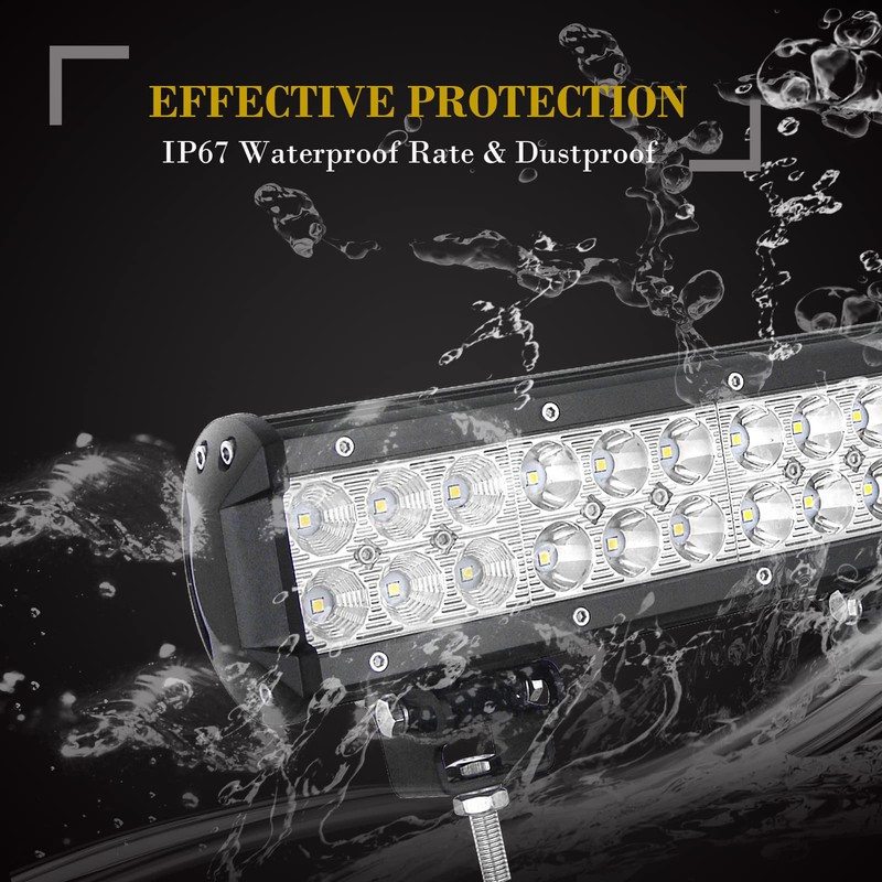 SKYWORLD LED Light Bar, 20 inch 126W Spot Flood Combo