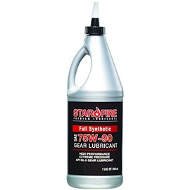 StarFire Full Synthetic 75W90 Gear Lubricant 1 QT Squirt Bottle