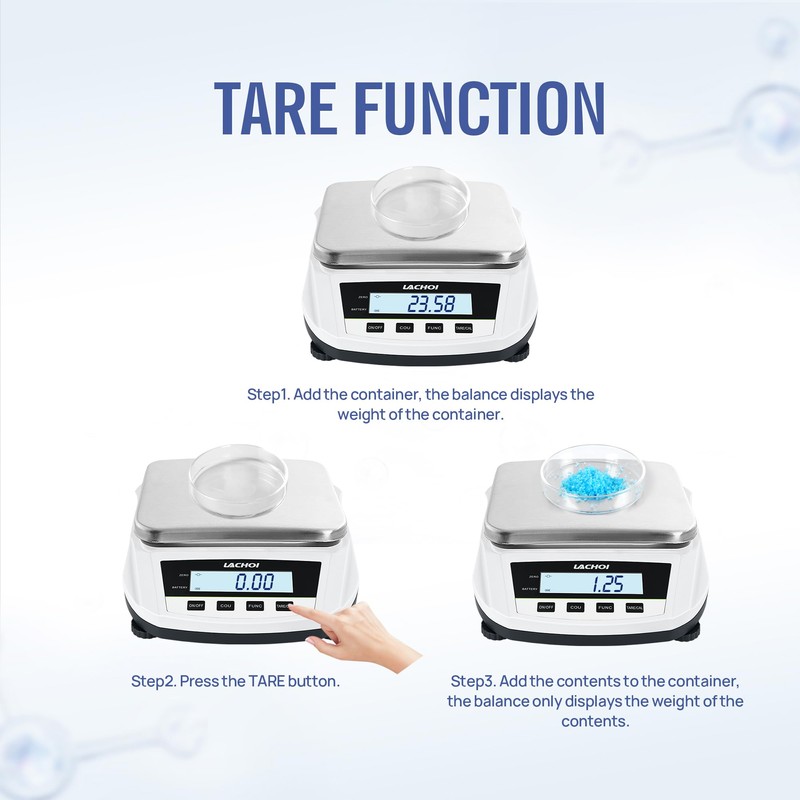 LACHOI Lab Scale 0.01g×5000g Precision Scale Analytical Balance Lab Scale