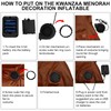 Liliful 8ft Kwanzaa Menorah Inflatable Outdoor Yard Decorations