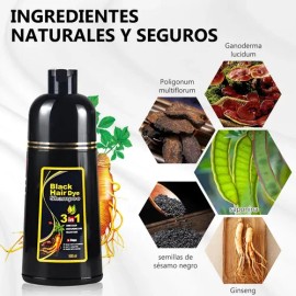 Shampoo Para Canas 500ml Natural Jengibre Tinte Cubre Canas                                                                                           