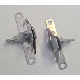 Birsppy 1 pair x Genuine Hafele INDAUX Supra Metal Drawers Side Front Fixing Brackets (Grey)