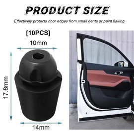 Yourkar 10 PCS Car Door Overslam Bumper Stopper, Rubber Auto Front Back Door Shock Absorber Guard Cushion, Door Dampers Buffer Pad for Most Cars, Universal Car Accessories