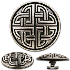 Celtic Knotwork No. 3 Screwback Concho, Decorative Screw Back Rivet