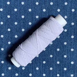 Black and White Shirring Elastic Thread for Sewing, Bobbin Work, Smocking, Knitted Cuffs and Gathering Fabrics 20m Roll (White Pack of 1)