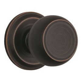 BRINKS - Stafford Indoor Passage Hall Closet Door Knob Set, Tuscan Bronze - Non-Locking Home Interior Bronze Decor Hall Closet Door Knob Handle Set