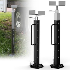 RV Slide Out Support Jacks Adjustable from 19'' to 47'', Universal Heavy-Duty Camper Stabilizer Jacks for RV Travel 5th Wheel, Up to 5000 LBS Capacity (2 Pcs)
